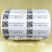 self destructible barcode stickers/barcode destructible label with sequence number/barcode stickers roll