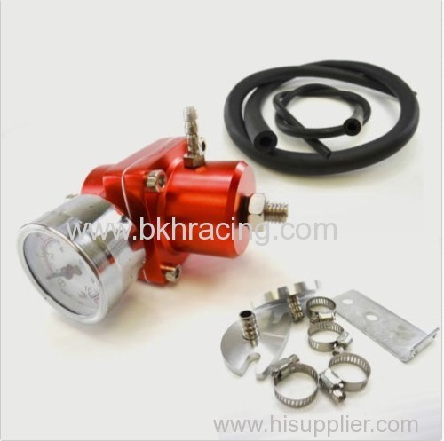 Universal Adjustable Fuel Pressure Regulator For Diesel Kit Oil 0-160psi Gauge Universal RED -6AN 