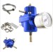 Aluminum Adjustable Fuel Pressure Regulator Kit AN 6 6-AN Fitting Gauge Braided Line Blue