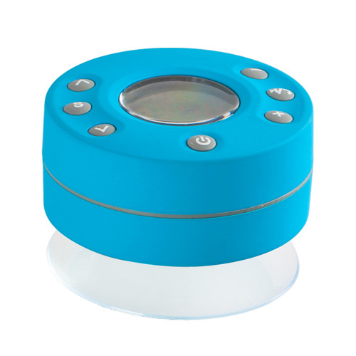 Waterproof Shower Bluetooth speaker with LCD Screen for Time Display