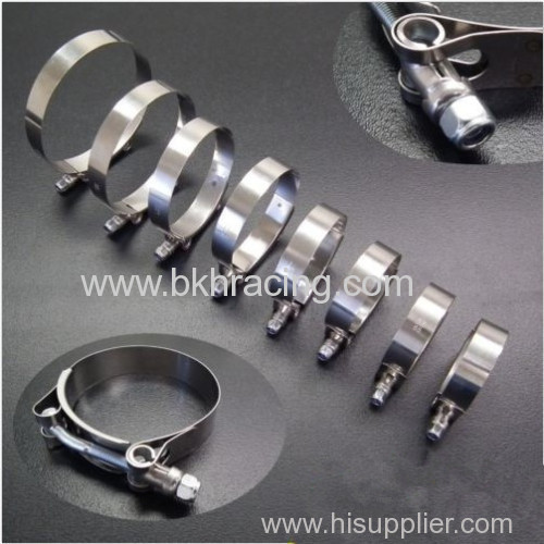 High Quality 1X 1-1/4 /32mm Turbo Silicone Hose T-Bolt Clamp 41mm-46mm 301 Stainless Steel 