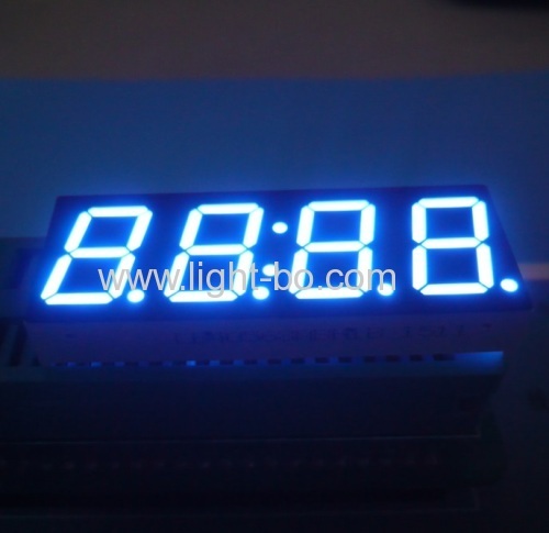 14 Pin Ultra blue 4 digit 0.56" 7 segment led clock display common anode for Instrument Panel
