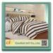 Striped Luxury White / Blue / Red Polyster Cotton Bed Sheets Soft Fitted