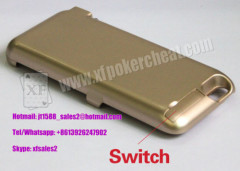 Iphone 6 Golden Plastic Charger Case Poker Scanner With Micro Camera