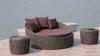 Sun Lounge Couch Round Rattan Daybed Table Setting for Outside use