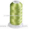 Colorful High Tenacity 100% Polyester Embroidery Thread Green / Gold