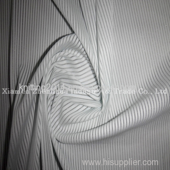 Polyester Mini Jacquard Knitting Fabrics White