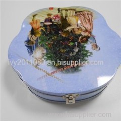 Christmas Tin Box With Hinger