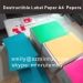 Fluorescent Color Ultra Destructible Breakable Eggshell Sticker Papers