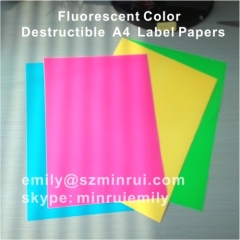 Tamper Evident Destructible Vinyl Label A4 Papers