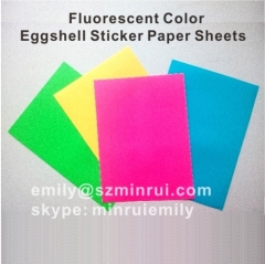 Fluorescent Color Ultra Destructible Breakable Eggshell Sticker Papers