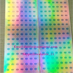 The best manufacturer of ultra destructible label paper in China custom glossy hologram metallic warranty screw label