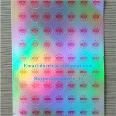 The top manufacturer of self-adhesive destructible label in China custom anti-fake hologram foil warranty screw label