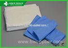 Comfortable PP Flat Corners Disposable Medical Sheets White / Blue