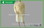 Yellow Disposable Protective Gowns / Nurse Gowns For Isolation