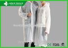 Water Resistant Disposable Polythene Clear Rain Poncho / Rain Coats
