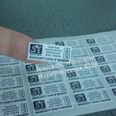 Custom Anti-theft Label Tamper Proof Warranty Self Adhesive Seal Sticker Breakable Security Warranty Label