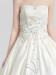 ALBIZIA Retro Beading Ivory Satin Sweetheart Strapless Floor Length Appliques Wedding Dresses