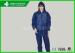 Dark Blue Anti - dust Nonwoven Disposable Scrub Suits V-neck style Top