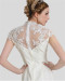 ALBIZIA Fashion Ivory High-neck Appliques Lace Mermaid Sweep Brush wedding Dresses