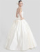 ALBIZIA New Beaded Ivory Satin Strapless Floor Length Appliques Ball Gown Wedding Dresses