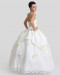 ALBIZIA Ivory Organza One Shoulder Floor Length Appliques Wedding Dresses