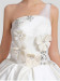 ALBIZIA Ivory Organza One Shoulder Floor Length Appliques Wedding Dresses