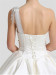 ALBIZIA Ivory Organza One Shoulder Floor Length Appliques Wedding Dresses