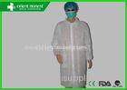 White Lightweight Soft Pp Nonwoven Disposable Isolation Gown For Nurses