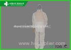 Disposable PP Non Woven Hospital Scrub Suits Sets In White / Blue