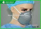 Chemical Active Carbon Filter Disposable N95 Face Masks For Dust In Grey