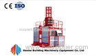 Painted / Hot Dipped Zinc Outdoor Construction Material Hoist With Single or Double Cages