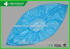 Plastic Material Disposable Rainproof Waterproof Shoe Covers 45x16cm Blue Color