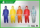 Anti - Static Microporous / SMS Disposable Protective Coverall / Clothes For Industry