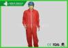 Non Woven Waterproof Disposable Coverall Suit / Single Time Use Overalls