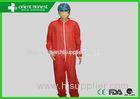 Non Woven Waterproof Disposable Coverall Suit / Single Time Use Overalls