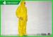 Liquid Splash And Particle Green / Yellow / White Disposable Coveralls with Hood