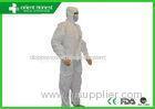 Waterproof Plastic Disposable Protective Suits / Coverall For Factory Uniform