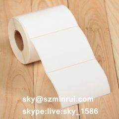 Self Adhesive Blank Tamper Evident Labels Roll Destructible Paper Sticker Roll