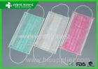 Colored PP Non Woven 3ply Disposable Surgical Face Masks With Ear Loops