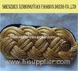 Gold Rope Knitted Shoulder Epaulets For Army Uniforms / Police Epaulettes