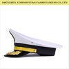 Adjustable White Military Peaked Cap Embroidery Navy Captain Hat 56-58cm