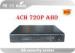 OEM Security AHD CCTV DVR 4Ch RS485 PTZ Control 1280 X 720 Recording