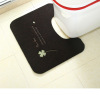 Polyester Embroidered bathroom mat & toilet mat