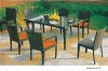 Wicker dining table chairs set patio furniture sale