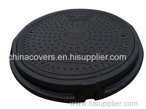 fiberglass manhole cover 600mm black color with anti-slip surfaces