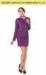 Purple Air Stewardess Uniform Skirt Suit Tailored Navy Blue Flight Attendant Dress