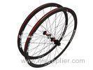 Red / Black Tubular Cyclocross Wheels Lightweight Bike Wheels 700c