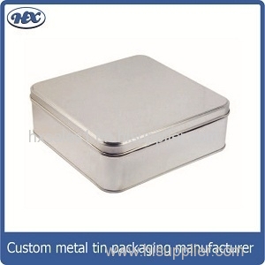 Silver biscuit tin box