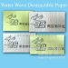 Custom Self Adhesive Label Paper One Time Use Security Unique Water Wave Fragile Label Destructible Vinyl Material